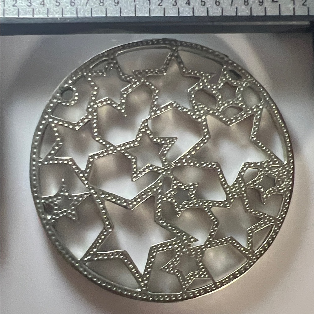 Silver Star and Heart Metal accent